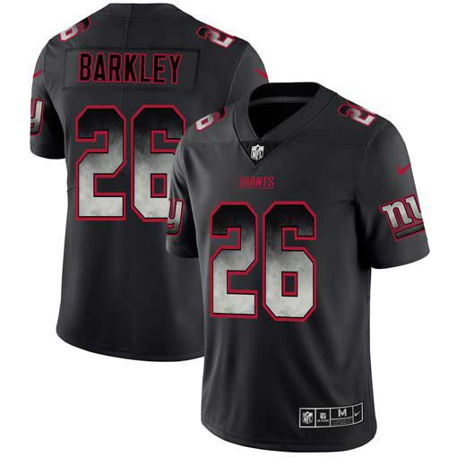 Men New York Giants #26 Barkley Nike Teams Black Smoke Fashion Limited NFL Jerseys->detroit lions->NFL Jersey